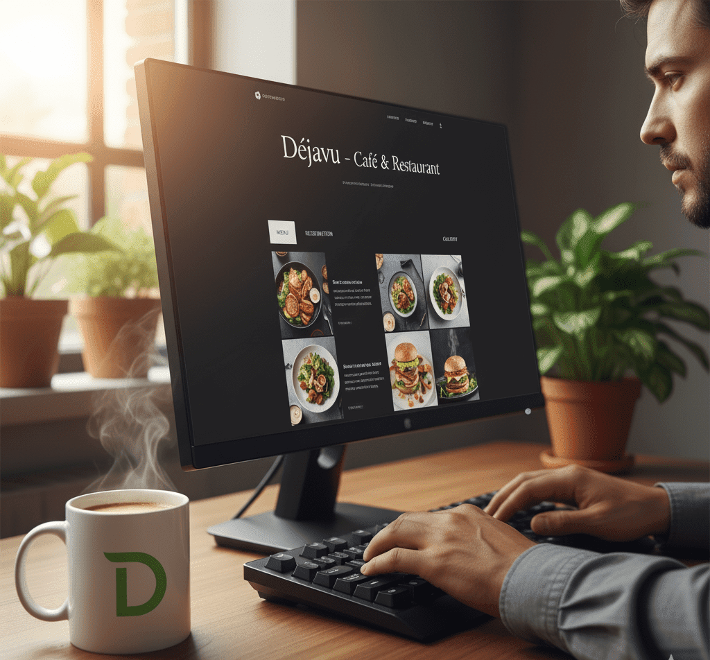 طراحی سایت کافه و رستوران توسط دژاوو وب